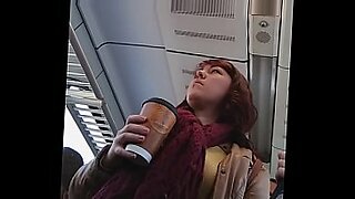 japanese teen swallows cum on train