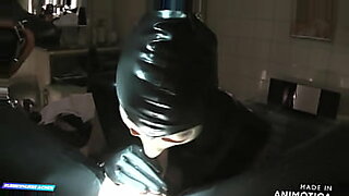 latex catsuit and mask dressing